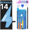 bokman Batterie pour iPhone 14, 3800mAh Haute capacité Batterie avec Tous Les Kits d'outils