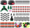 Bewässerungssystem Garten,149 Stück Gartenbewässerung Set,Zwei 15M Bewässerungsrohre,DIY Automatisches Tröpfchenbewässerung Set für Garten,Rasen,Gemüsegarten,Bauernhof
