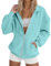 Felpa Donna con Zip Felpe Senza Cappuccio da Donna Felpa Stitch Coperta Gatto Montagna Nera Zip Cotone con Estiva Rosa Antico Bianca Corta Collo Alto Orecchie Garzata Oversized Sweatshirt Women