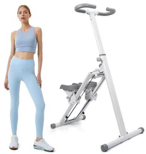 Haibinsuo Escalera escaladora vertical plegable para gimnasio en casa, entrenamiento de cuerpo completo, monitor LCD cardiovascular, pedales y manubrio ajustables, capacidad máxima de 265 libras