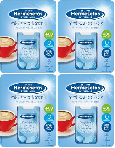 Hermesetas Mini Sweeteners Tablets 400ea (Pack of 4)