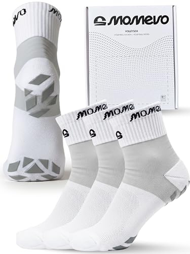 Momevo® Volleysox Anti-Rutsch Volleyball Socken mit Grip, für Hallensport | entwickelt für mehr Halt und Stablität im Schuh