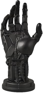 Cyberpunk Kopfhörerständer,controller halter und Gamepad Halterung,Mechanisch Hand Styling Schreibtischorganisation headset ständer,Futuristisches Metalloptik Dekor gaming accessories (L-Schwarz)