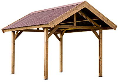 Carport 17.89m² bois traité thu3550n