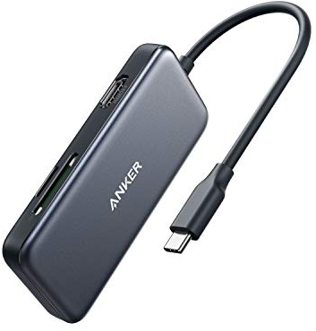 Anker 5-in-1 USB C Adapter/ Hub, with 4K USB C to HDMI, SD and microSD Card Reader, 2 USB 3.0 Ports, for MacBook Pro 2020/2019/2018, iPad Pro 2020/2019, Pixelbook, XPS, and More