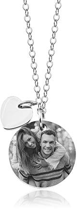 Juwelier Schönschmied Halsanhänger Fotoanhänger - inkl. Gravur - Edelstahl AH392biac - mit AMAZON KONFIGURATOR direkt online gestalten !