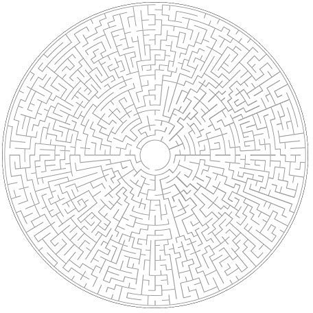 AnTina TAPES Anti Rutsch Aufkleber/Sticker, rund Ø 55 cm, idealer Ersatz für herkömmliche Duschmatten, Rutschschutz durch Anti-Rutsch-Oberfläche, hygienisch, pflegeleicht (Motiv: Labyrinth)