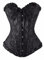 Dreamburn Bustiers Corsets Bridal Lingerie Lace up Satin Boned Corset Women's Gothic Corsets Cinchers Overbust Bodysuit , Black, Large(UK8-10)