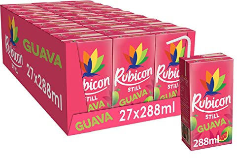 Rubicon Still Guava Juice - Made with Real Handpicked Fruit Guava - Bold and Intense Tropical Juice Drink - Multipack Fruit Juice Cartons - 27 x 288ml