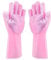 ALCIONO Dishwashing Gloves Reusable Silicone Cleaning Gloves with Scrubber, Dish Washing Sponge Gloves Great for Washing Dish, Kitchen. (1 PC) - Purple