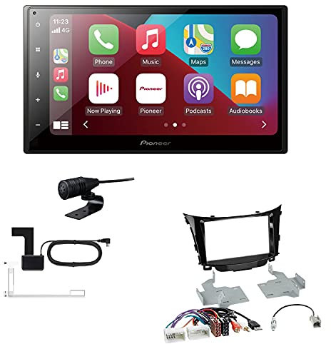 Pioneer SPH-DA160DAB 2-DIN Autoradio CarPlay Android Auto Bluetooth DAB USB passend für Hyundai i30 ab 2012 Klavierlack schwarz