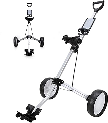 BGSFF Faltbarer Golf Push Cart, 2-Rad Golfwagen Für alle Disc Golf Rucksäcke Golf Pitch Tool Verbrauchsmaterial Höhenverstellbar