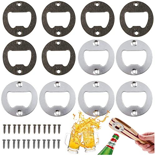 PhoenixDN 12 Pcs Flaschenöffner aus Metall, Flaschenöffner Einsätze, Bierflaschenöffner Rund, DIY Flaschenöffner Einsatz, Für Küche Restaurant Party Zuhause Bars Flaschenöffner