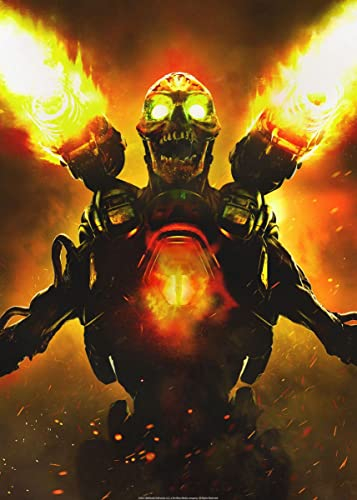 Displate Offiziell DOOM MetallPoster Magnetische Befestigung Inklusive Lizenziert Bilder Hochwertiges Poster The Revenant 45 cm x 32 cm