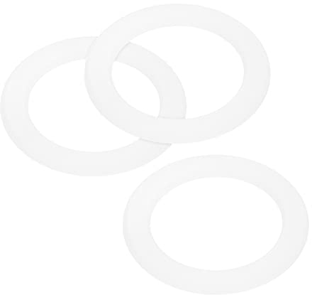 sourcing map Gasket Seal Coffee Maker White Silicone Ring Replacement 38x54x3.3mm for 2-Cup Aluminium Coffee Pot, Pack of 3