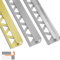 Lot de 5 profilés de carrelage de 2,5 m de long en forme de C en forme de L en forme de D pour protéger les bords des carreaux - Pofil d'angle - Aluminium (or, forme G, 6 mm)