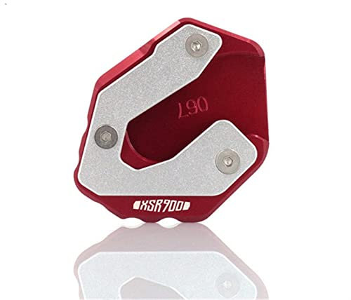 Für Yamaha MT 09 Tracer XSR 900 MT09 XSR900 2020 2019 2018 2017 Motorrad Ständer Fuß Seitenständer Verlängerung Pad Stützplatte Schuh FüR MotorradstäNder (Farbe : XSR900 Red)