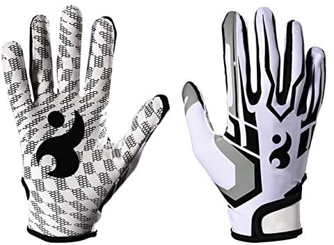 Sporthandschuhe, American-Football-Handschuhe, Atmungsaktives Mesh, Finger, Mittlere Dicke, Rutschfestes Rugby (M)