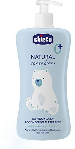 Chicco Crema Corporal Natural Sensation, Cosmética Bebés y Recién Nacidos 0 + Meses, Ingredientes Naturales, Nutre e Hidrata la Piel del Bebé, Envase Sostenible, 500 ml
