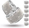 Silberne Serviettenringe Set von 6 - Serviettenring mit Diamant Strass, Bling Tischdekorationen für Hochzeit Bankett Brautdusche Weihnachten Abendessen Urlaub Party