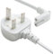 TRD Figure 8 Power Lead 1M - White Angled figure 8 IEC C7 UK Plug TV Power Cable Compatible with PS5, Xbox Series X, Samsung, Sony,LG, Panasonic TV