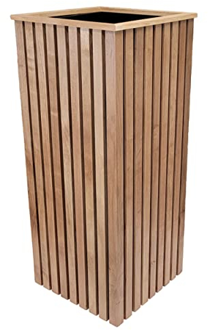 Pot de fleurs XXL - Panneaux 3D - Lattes 3D avec insert en plastique et système d'irrigation (80 x 35 x 35 cm)