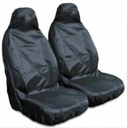 JH AUTOSTORES Heavy Duty Black Waterproof Car Seat Covers/Protectors - 2 x Fronts