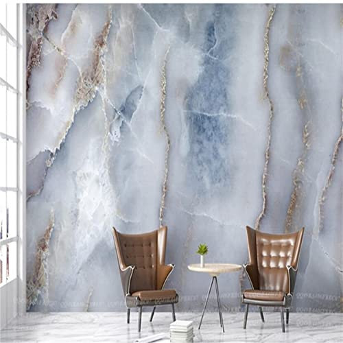 Papier Peint Intissé de Marbre Gris Marocain, Golden Stripes Encre Paysage Pierre Panoramique Déco Mural - pour Salon Chambre D'enfant Décoration Murale 250 x 175 cm