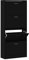 vidaXL Mueble Zapatero Armario Pasillo Entrada Estante Almacenamiento Organizador Sala de Estar Dormitorio Madera Contrachapada Negro