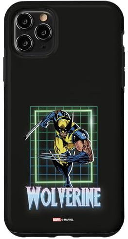iPhone 11 Pro Max Marvel Super Heroes X-Men Wolverine Retro ‘90s Grid Case