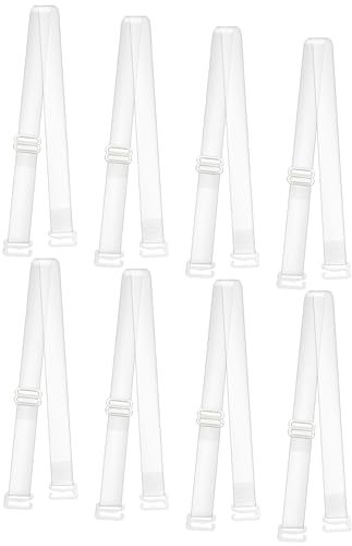 WY LIGHTING LEVEL Unsichtbare Klare BH Träger, 8 Stück rutschfeste Transparent BH Schultergurte Verstellbare Durchsichtige BH-Träger Ersatz für Frauen
