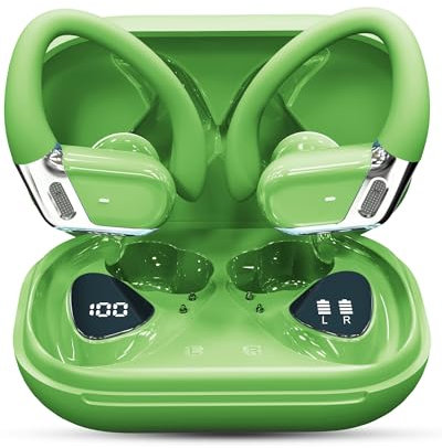 Wireless Earbuds, 2025 Bluetooth 5.4 Headphones Sports, 50H Stereo Wireless Earphones, 1.5 H USB-C Fast Charge, IP7 Waterproof Wireless Headphones for Running, Light Green