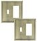 TREEWELL 2-Pack Combo Toggle/Decorator Light Switch Cover Plate, Antique Brass Decorative Electrical Outlet Covers, Durable Solid Zinc Alloy Wall Switch Plates and Outlet Covers