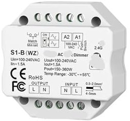 FWFDTQBSP S1-B(WZ) 220V 110V 3.0 AC Triac LED Dimmer 2.4G Interruttore a Pulsante Telecomando for luci LED Monocolore