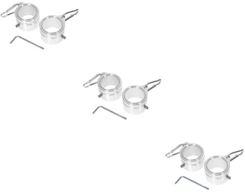 CIYODO 3ensembles Clips Aluminium pour Mât De Drapeau Anneaux Rotatifs Anti-enroulement pour Accessoires De Mât De Drapeaux pour Jardin Et Bureau