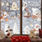9 Hojas Pegatinas Navidad Ventanas, 150 Piezas Pegatina Ventana Navideño Reutilizables PVC para Escaparates Cristal Puertas Hogar Grandes Stickers Muñeco Copo de Nieve