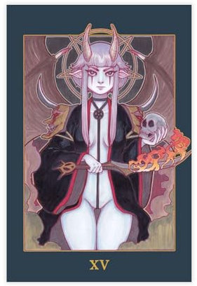 JOYYJ Teufel-Tarotkarten-Poster, Wandkunst, Dekordruck, Bild, Gemälde für Wohnzimmer, Schlafzimmer, Dekoration, 30 x 45 cm