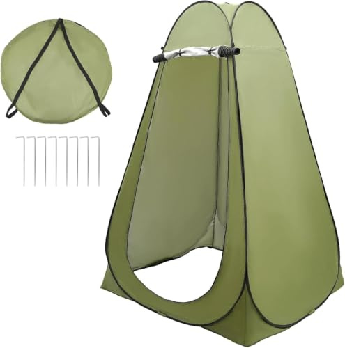 VonVVer Pop-Up Duschzelt Toilettenzelt, Umkleidezelt, Tragbar Camping Duschkabine WC Zelt Mobile Umkleidekabine Outdoor Klozelt Sichtschutz Geräumiges Privatzelt Lagerzelt für Camping & Beach