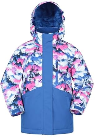 Mountain Warehouse Himalayan Kids Waterproof Ski Jacket - Breathable Childrens Coat withTaped Seams & Detachable Hood - Snowboarding