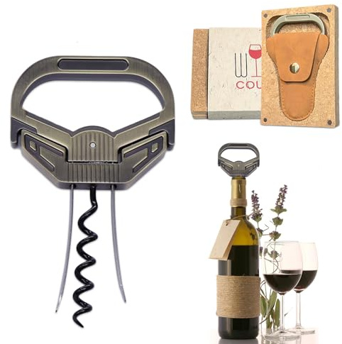 OHAANYY Tire-Bouchon Ah-So 3-en-1 | Ouvre-Bouteille Vins Anciens | Tire-bouchon Ah-So OHAANYY à deux broches pour extraire sans effort les bouchons de vins anciens et fragiles.