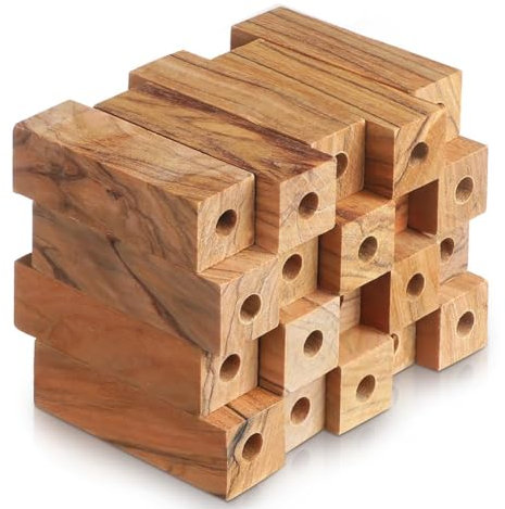 Yominerr Woodturning Pen Turning Kit, 20 Pre-Drilled 7mm Wood Pen Blanks for DIY Crafts and Pen Making