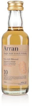 Arran 10 Year Old Single Malt Scotch Whisky 5cl Miniature, 46% ABV | Premium Single Malt | Isle of Arran