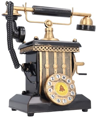 CHICIRIS Einzigartiges Antikes Telefon Dekor Model Replik aus den 1920er Jahren für Home Office Bar Decor, Perfekte Ornament für Filmrequisiten, 26 X 23 X 13 cm Synthetikharz