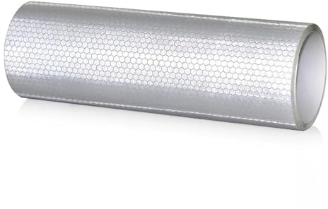 ZNJAMN Reflektierendes Band 3PCS Auto Reflektierende Band Aufkleber Sicherheit Mark Styling Selbstklebende Warnung Trim Motorrad Fahrrad Film Dekoration Werkzeug FüR Fahrrad, Auto, Motorrad(White)