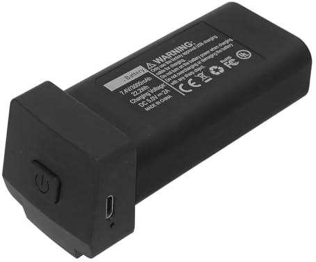 Dilwe 7.4V 3000mAh Lithium Battery, 2PCS RC Drone Battery with Overcharging Protection and Plastic Casing, for L800 PRO2 and Other RC Drones (Black)