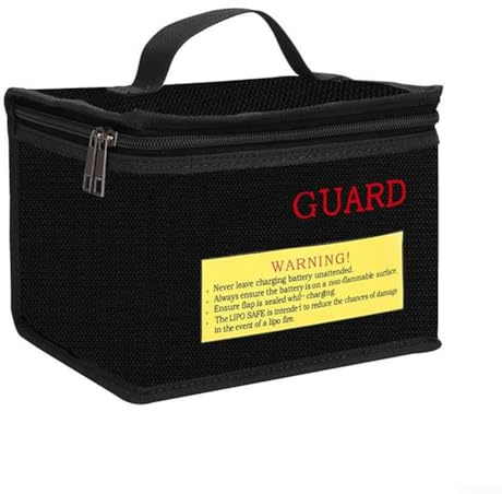 Sac de chargement et de rangement pour batterie lithium-ion avec design résistant au feu contre les explosions et les incendies (215 x 165 x 145 mm)