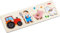 HABA 303185 HABA 303185 - Greifpuzzle Landleben, 4-teiliges Holzpuzzle mit Bauernhof-Motiven und großen Holzknöpfen zum Greifen, Holzspielzeug ab 12 Monaten, transparent