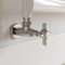 DuraTherm Traditional Manual Angled Towel Radiator Valve Set, 15mm Central Heating Valves for Radiators, Round Crosshead, Polished Chrome