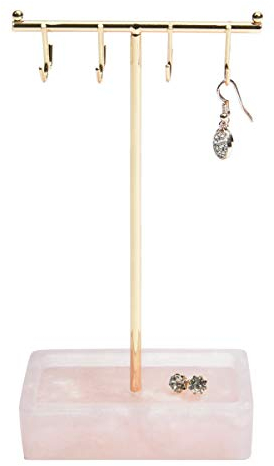 Stackers Small Rose Quartz T-Bar Jewellery Stand
