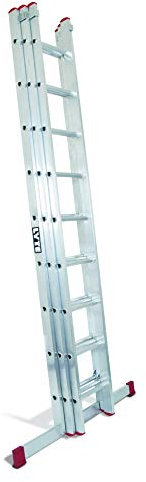 Lyte 2.5 m Triple DIY EN131 Non Professional 3 Section Extension Ladder with Spreader bar